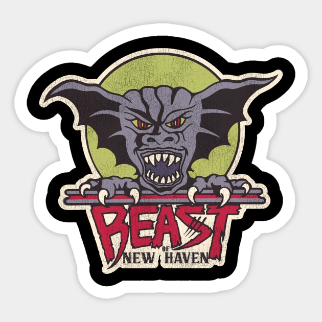 Defunct Beast of New Haven Hockey Team Hockey Sticker TeePublic